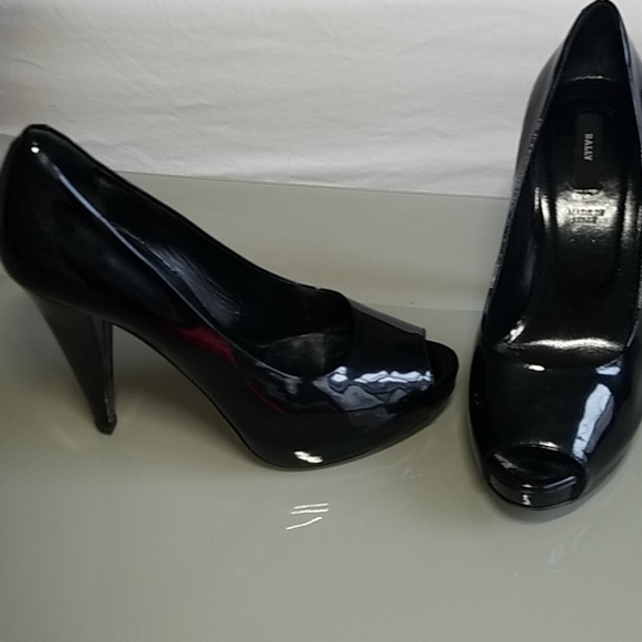 Bally Patent Leather Peep-Toe Pumps - Picture 8 of 14